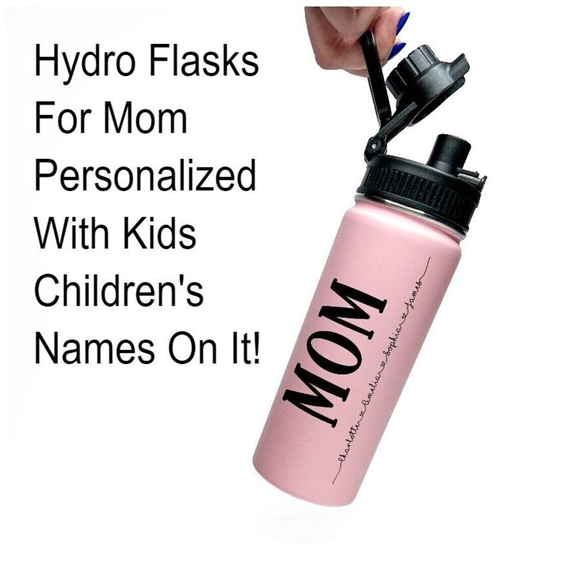 Personalized Insulated Stainless Steel Best Mom Everr 18/32oz Hydro Bottle