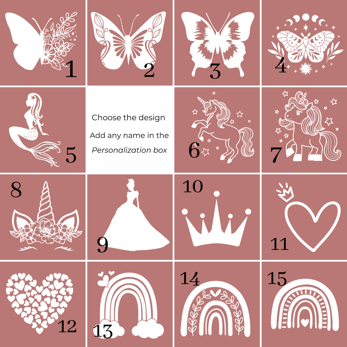 Personalized LED Light Up Desk Lamp Wood Base Stand Girls UNICORN Gift For Her