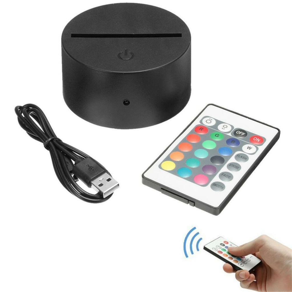 Rainbow and Star LED Tabletop Night Light Up Lamp, 16 Color options with Remote