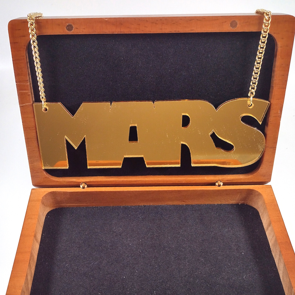 Custom Jumbo Acrylic Gold Name Necklace
