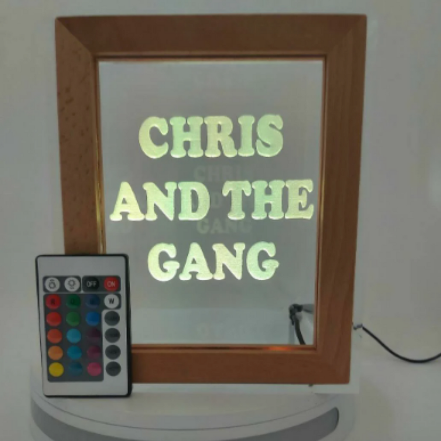 Fantastically Unique Eye Catching Tip Box Raffle Fund Raiser Donation Jar Personalized Engraved LED 16 Colors Changing 7"W x 8.5"H Container