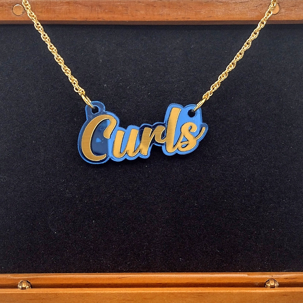 Custom Name and Background Necklace