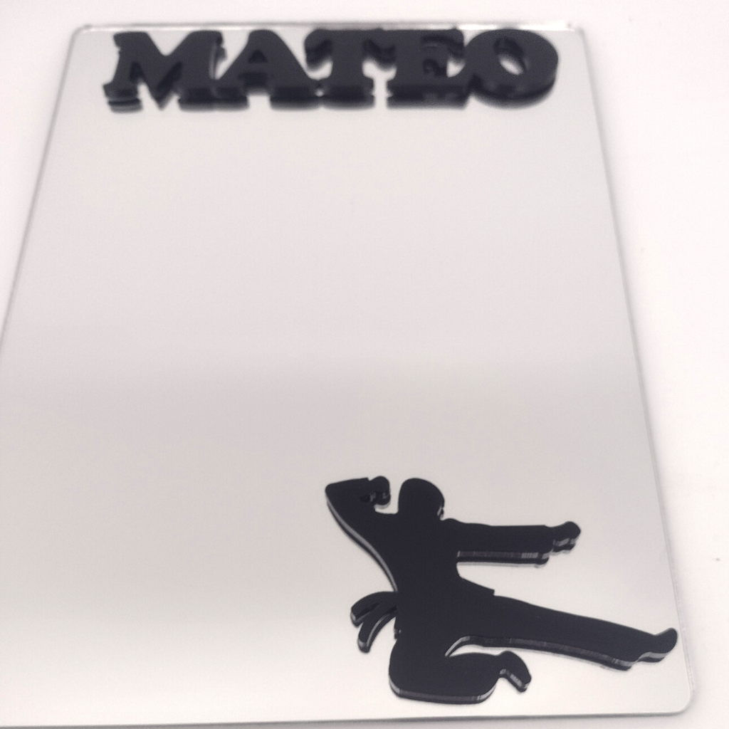 Karate Locker Mirror Magnet, Personalized Back to School Magnetic Sports Locker or Refrigerator Magnet Decor