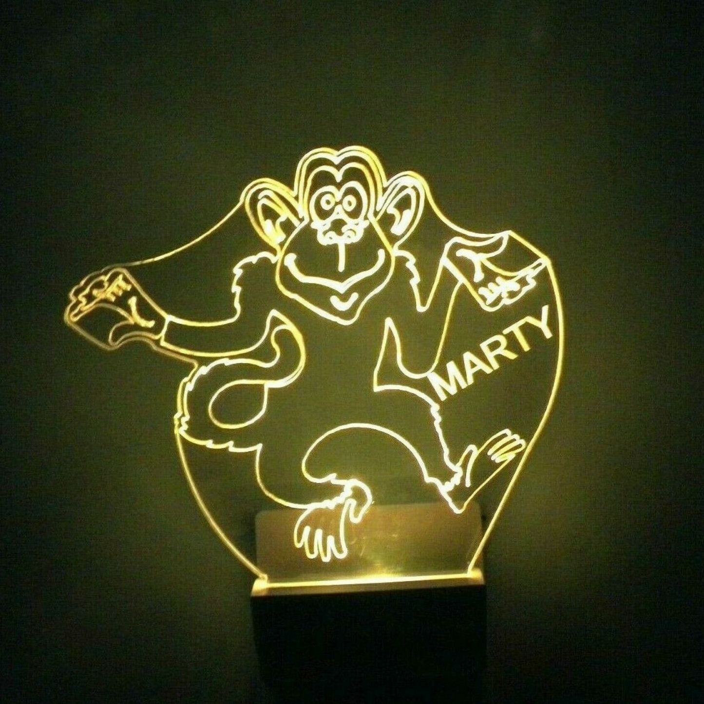 Monkey Night Light Multi Color Personalized LED Wall Plug-in Cool-Touch Smart Dusk to Dawn Sensor Kids Children's Bedroom Hallway Super Cool