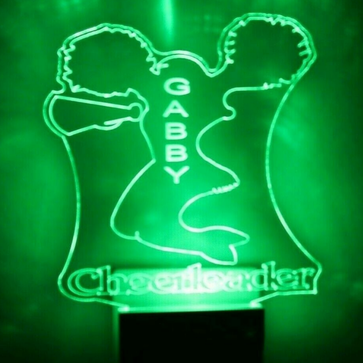 Cheerleader Night Light Multi Color Personalized LED Wall Plug-in Cool-Touch Smart Dusk to Dawn Sensor