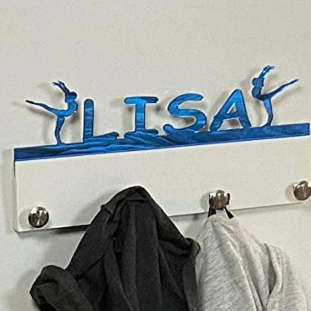 Dancer, Personalized Sports Coat Hook Hanger, Handmade Wall Organizer, Storage Space for Your Living Space