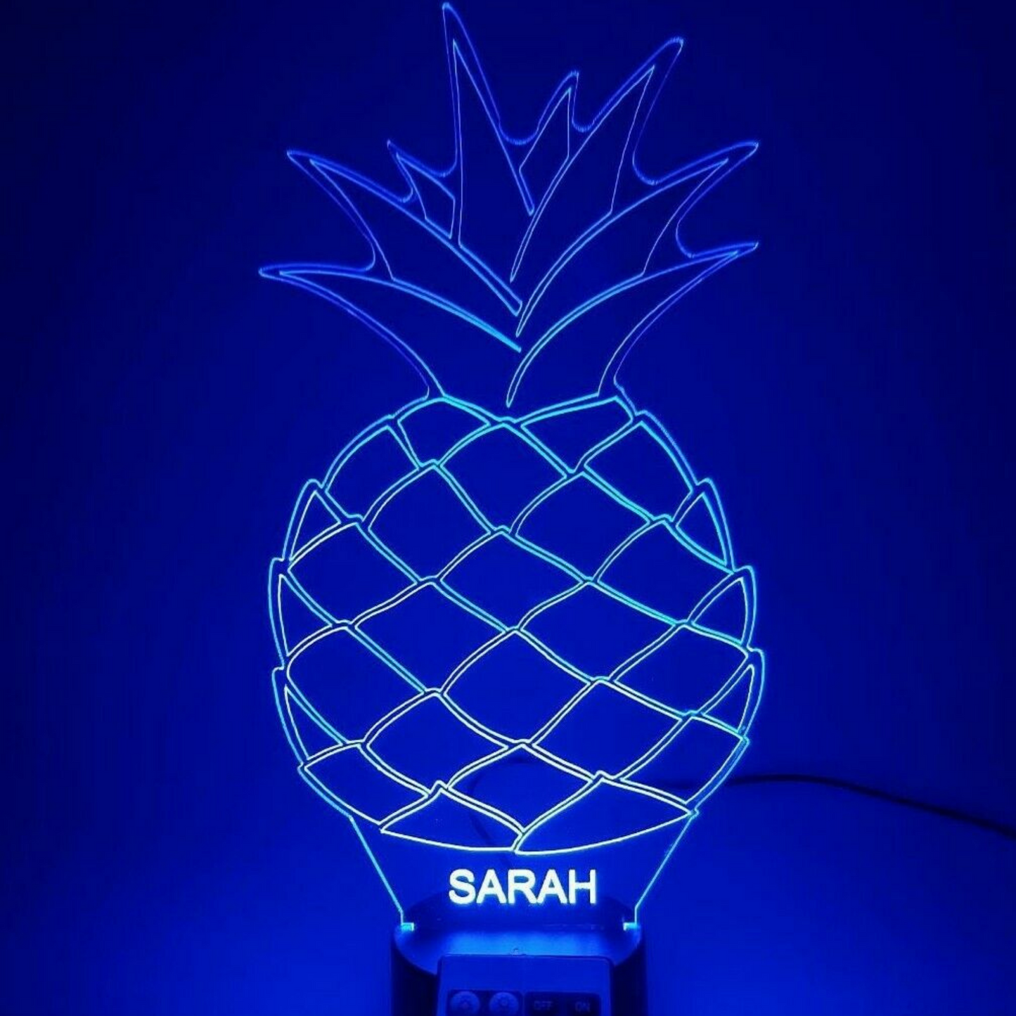 Pineapple Fruit LED Tabletop Night Light Up Lamp, 16 Color options with Remote