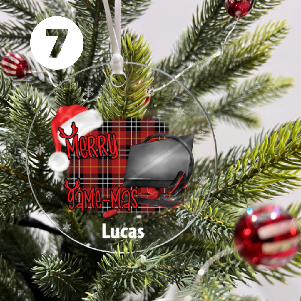 Gamer Controller Ornament with Personalized Engraved Name