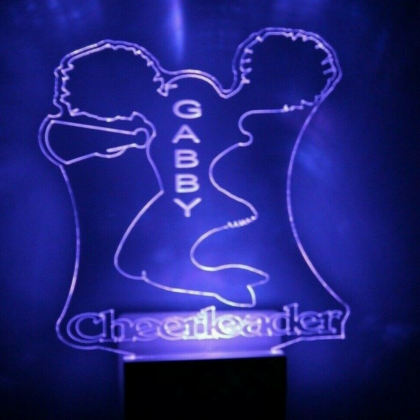 Cheerleader Night Light Multi Color Personalized LED Wall Plug-in Cool-Touch Smart Dusk to Dawn Sensor