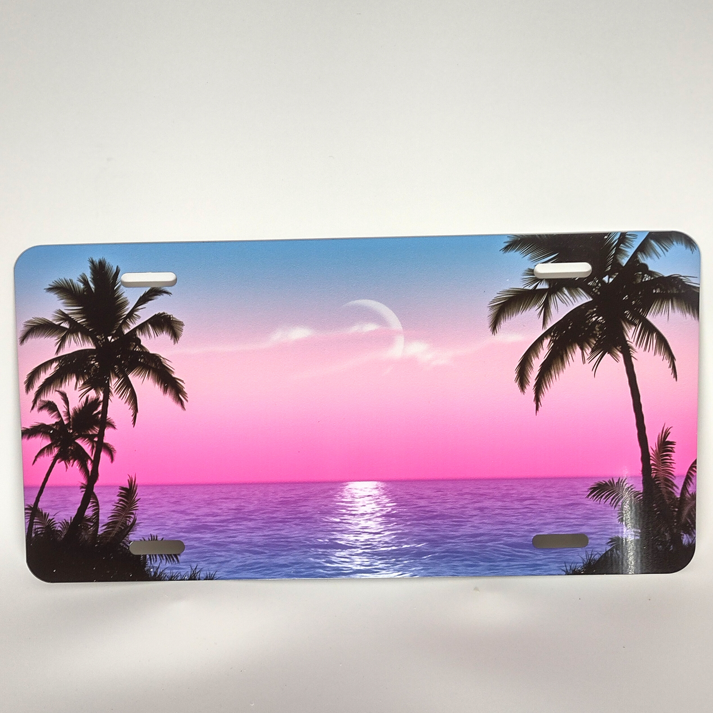 Palm Tree Scenic Personalized Custom License Vanity Plate Free Engraved Auto Car Tag Vehicle License Plate Beautifully Designed
