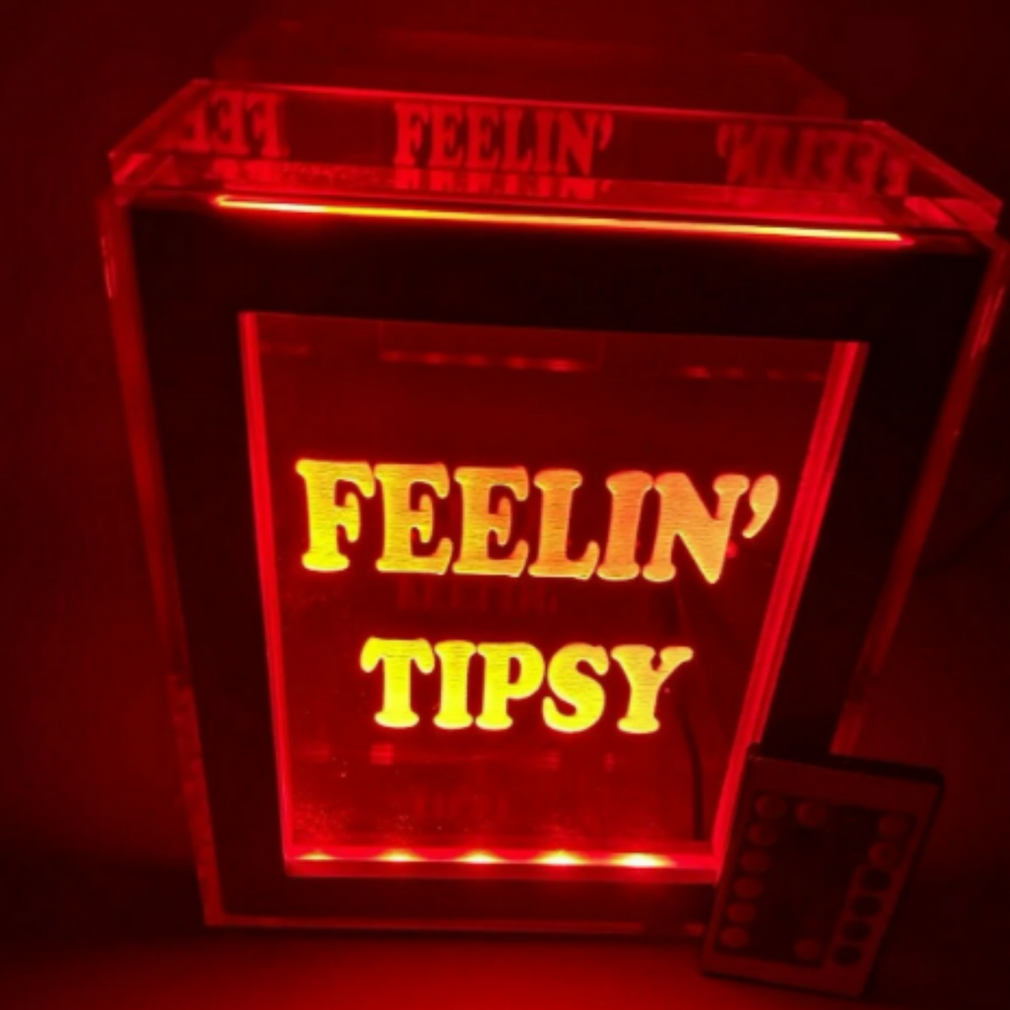 Tip Box Raffle Fund Raiser Donation Jar Fantastically Unique Eye Catching Personalized Engraved LED 16 Colors Changing 7"W x 8.5"H Container