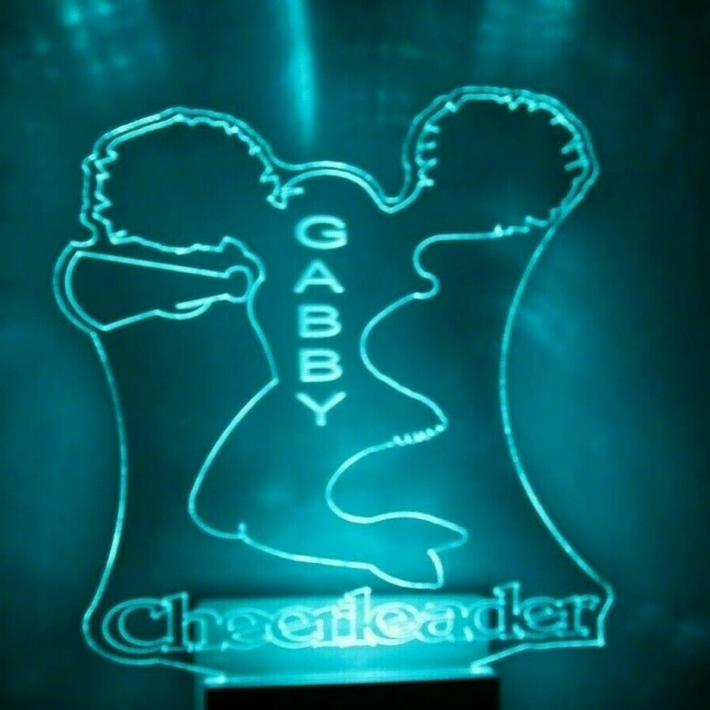 Cheerleader Night Light Multi Color Personalized LED Wall Plug-in Cool-Touch Smart Dusk to Dawn Sensor