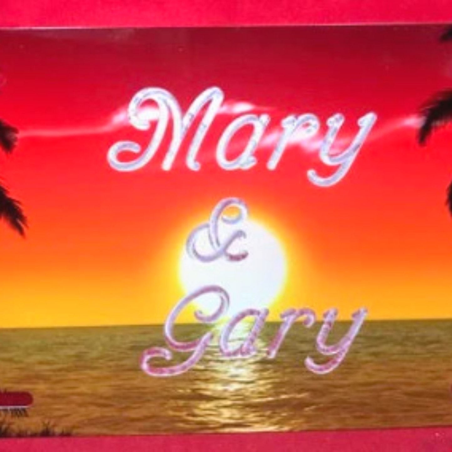 Palm Tree Scenic Personalized Custom License Vanity Plate Free Engraved Auto Car Tag Vehicle License Plate Beautifully Designed