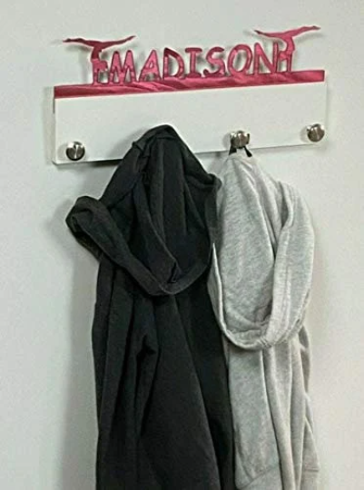 Custom Personalized Coat Hook Rack Holder Hanger Gymnastics Gymnasts Girls Handmade Wall Organizer, Storage Space For Your Living Space