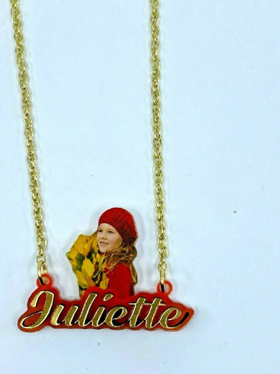 Custom UV Printed Photo Nameplate Necklace