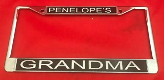 Custom Engraved Chrome License Plate Frame