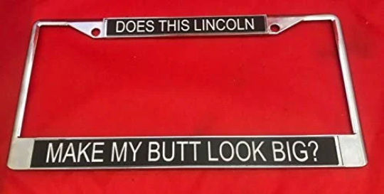 Custom Engraved Chrome License Plate Frame