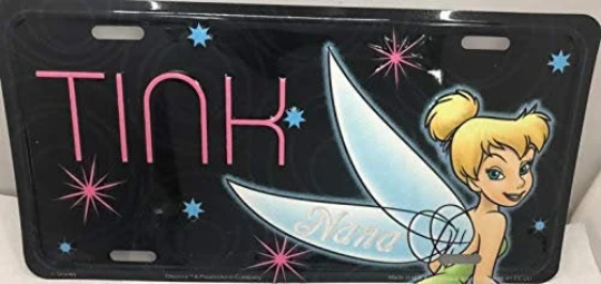 Custom Engraved Tinker Bell License Vanity Plate