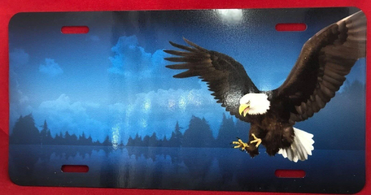 Custom Engraved Bold Eagle License Vanity Plate