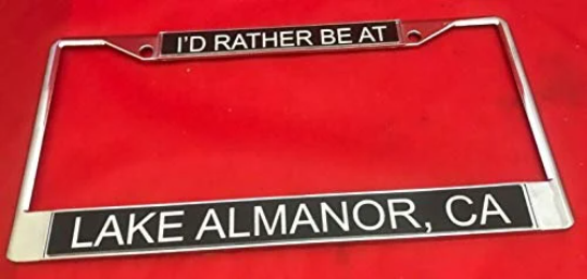 Custom Engraved Chrome License Plate Frame