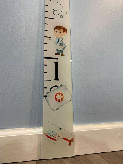 Acrylic Ambulance Doctor Medical Hospital Height Kids Growth Chart