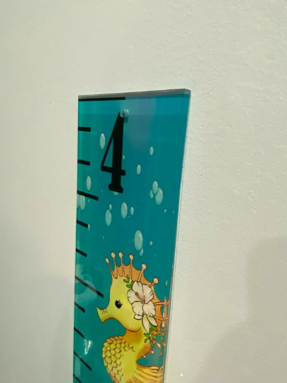 Acrylic Mermaid Under The Sea Design Kids Growth Chart