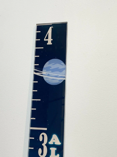 Acrylic Rocket Ships & Space Design Kids Growth Chart