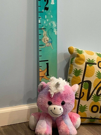 Acrylic Mermaid Under The Sea Design Kids Growth Chart