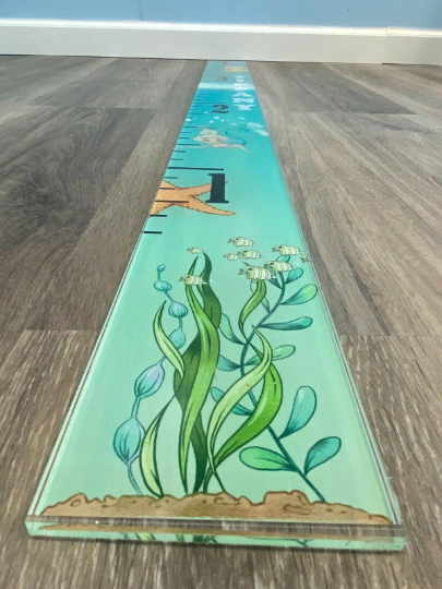 Acrylic Mermaid Under The Sea Design Kids Growth Chart