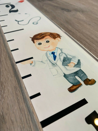 Acrylic Ambulance Doctor Medical Hospital Height Kids Growth Chart