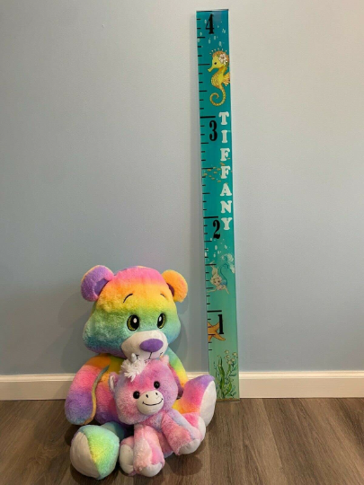 Acrylic Mermaid Under The Sea Design Kids Growth Chart