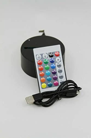Smiley Face Heart Eye Emoji LED Tabletop Night Light Tamp, 16 Color options with Remote