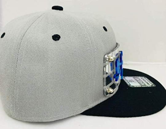 Custom Gray Hat Black Brim Snapback Hat, Laser Cut Letters