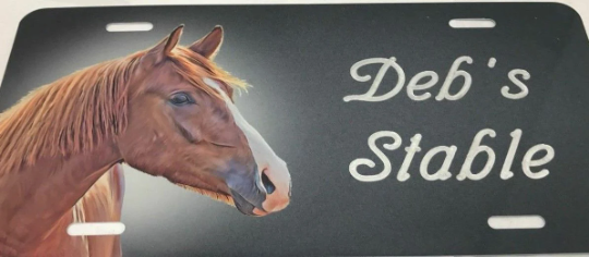 Custom Engraved Horse License Vanity Plate