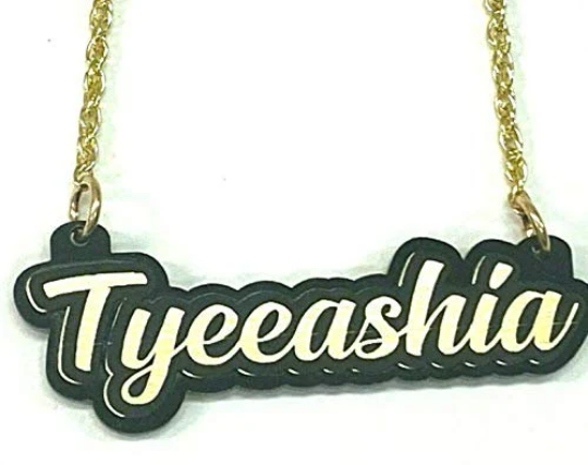 Custom Name Necklace, Personalized Gold or Silver Letters and Chain