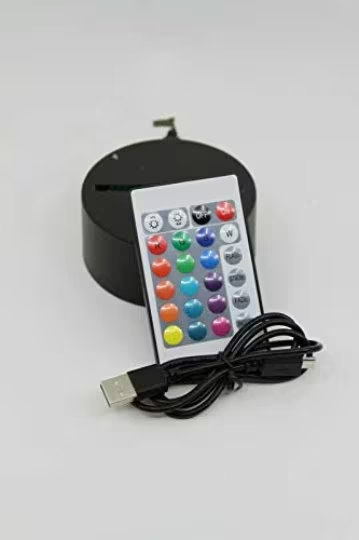 Memories Together LED Tabletop Night Light Lamp, 16 Color Changing Options with Remote