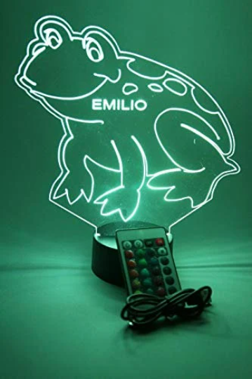 Leaping Frog LED Tabletop Nightlight Up Lamp, 16 Color Changing Options with Remote