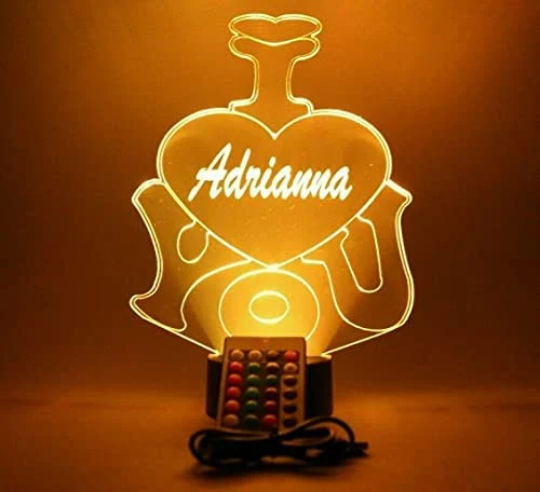 I Love You Heart LED Tabletop Night Light Up Lamp, 16 Color Changing Options with Remote
