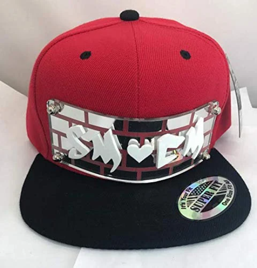 Personalized Custom Snapback Hat Six Panel Flat Bill Snap Back Hat Cap, Laser Cut Graffiti Letters, Custom Made to Order, Exclusive Creation