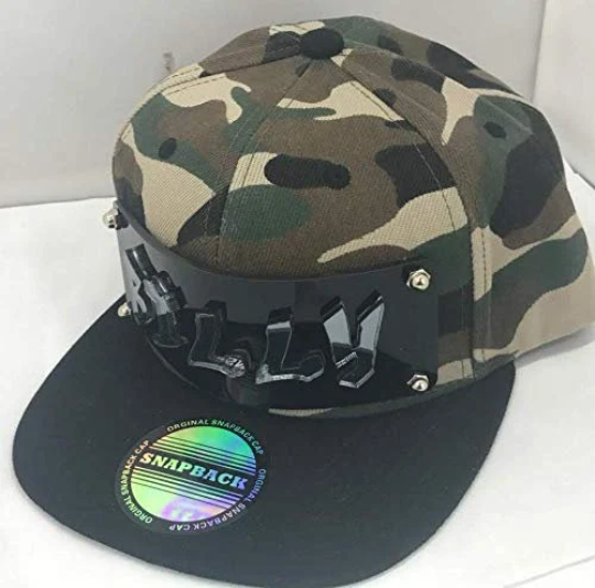 Personalized Custom Snapback Hat Six Panel Flat Bill Snap Back Hat Cap, Laser Cut Graffiti Letters, Custom Made to Order, Exclusive Creation