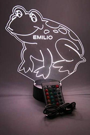 Leaping Frog LED Tabletop Nightlight Up Lamp, 16 Color Changing Options with Remote