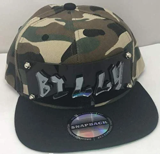 Personalized Custom Snapback Hat Six Panel Flat Bill Snap Back Hat Cap, Laser Cut Graffiti Letters, Custom Made to Order, Exclusive Creation