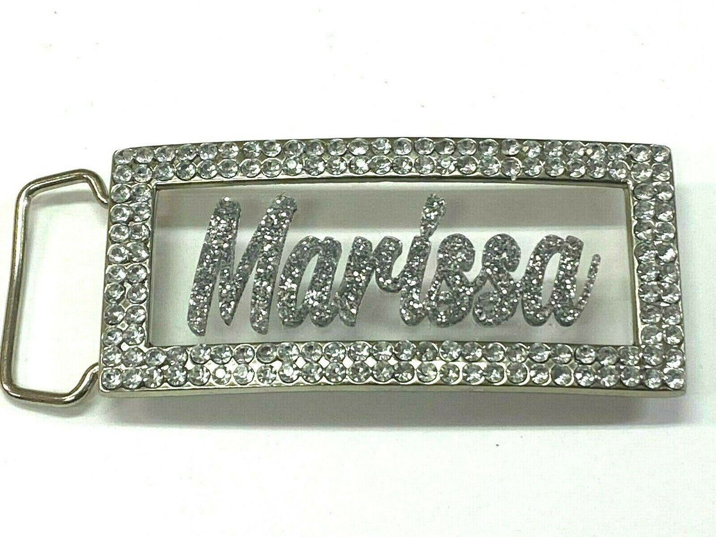 Adjustable Belt Buckle Laser Personalized Custom Bling Rhinestone Any Name