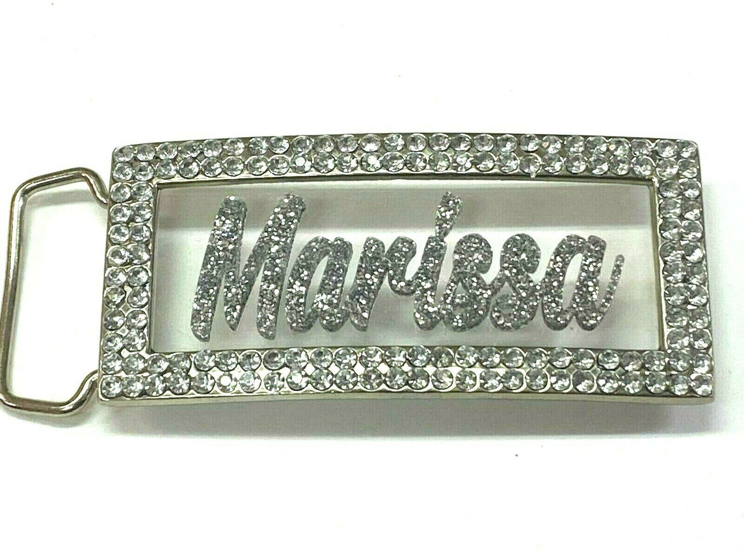 Adjustable Belt Buckle Laser Personalized Custom Bling Rhinestone Any Name