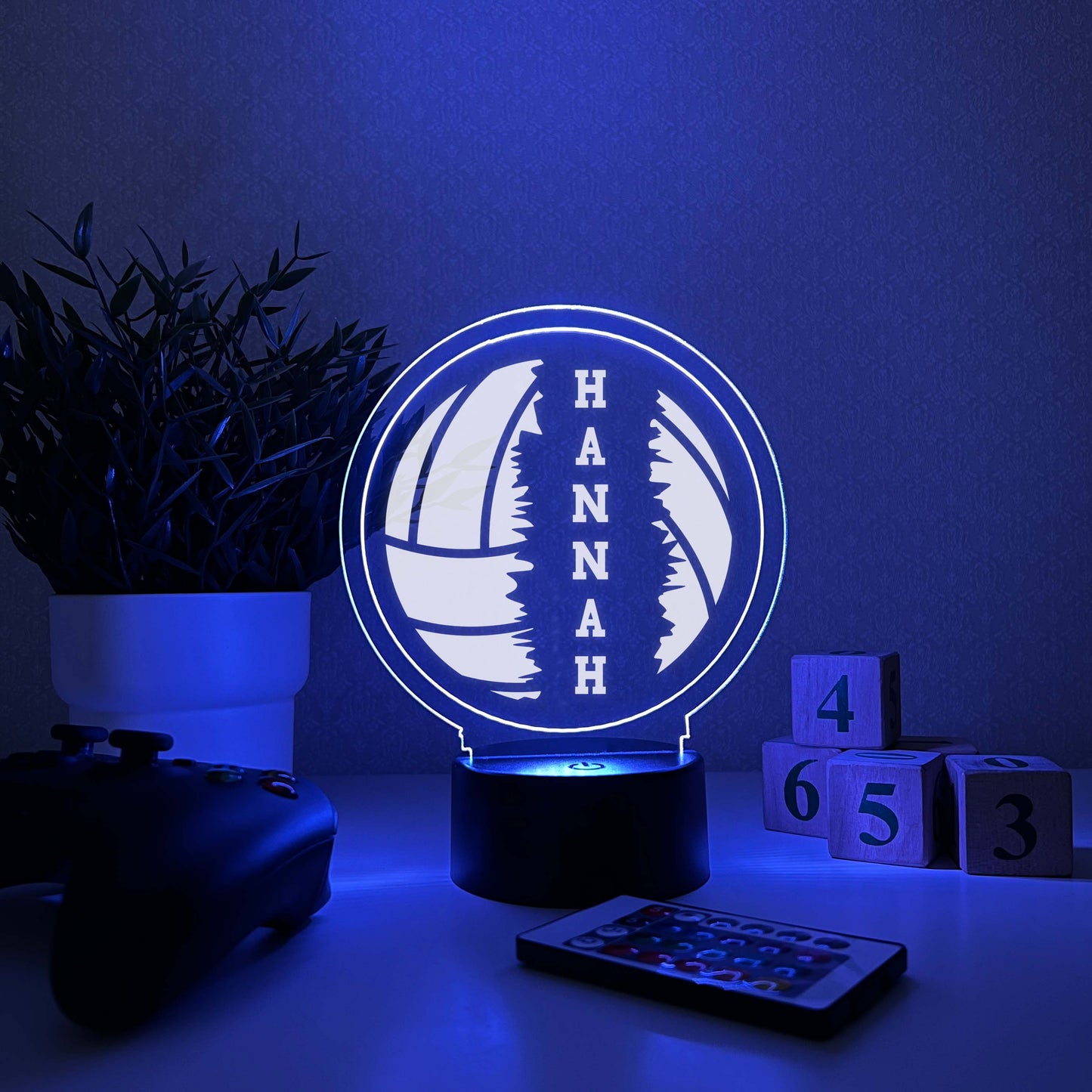 Volleyball LED lamp, 16 Colors, Volleyball Gift, Senior Year Volleyball Gift, Athlete, Personalized Gift