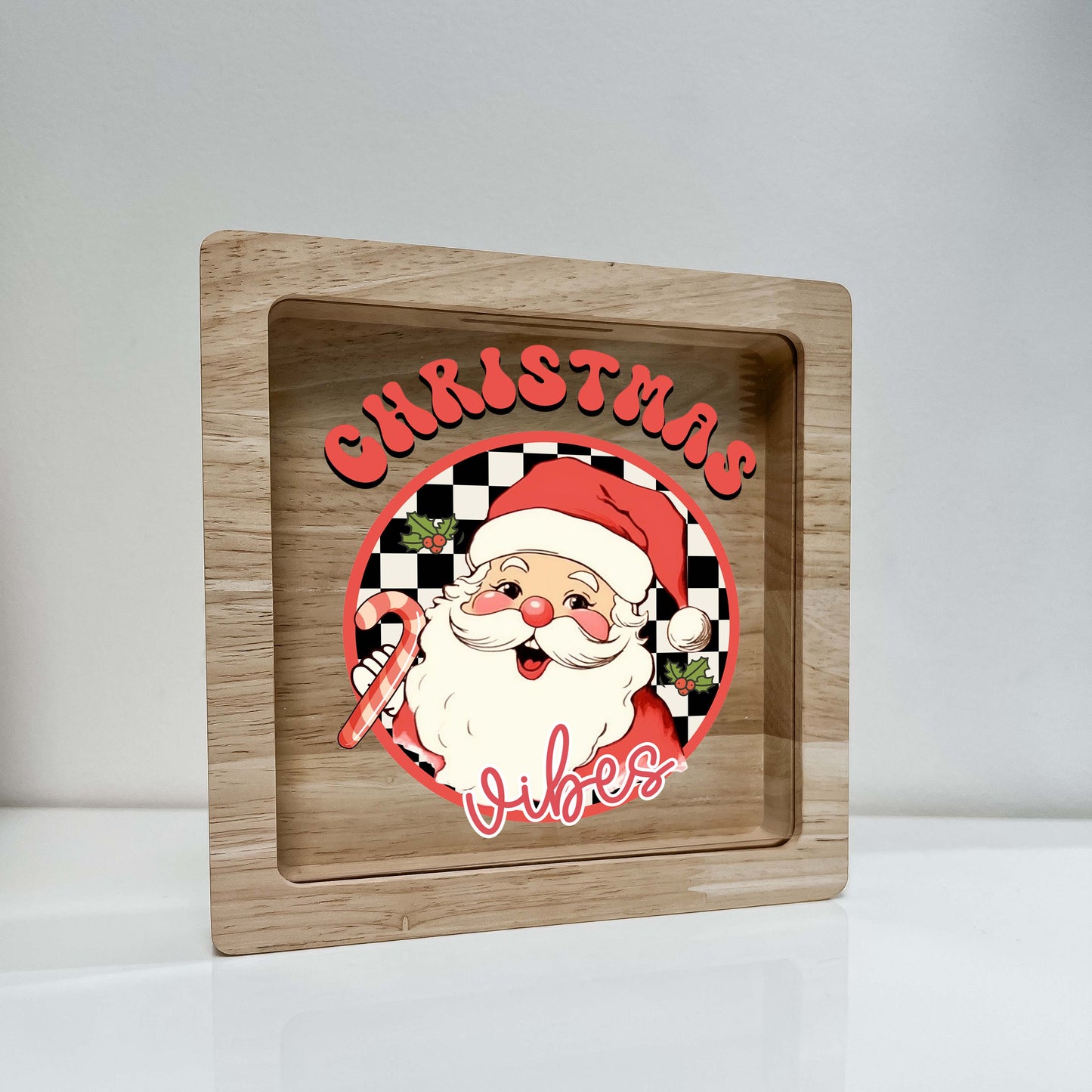 Christmas Bank, Santa Claus and Candy Cane, Festive, Family Holiday, Holiday Gifts, Saving Money, Piggy Bank