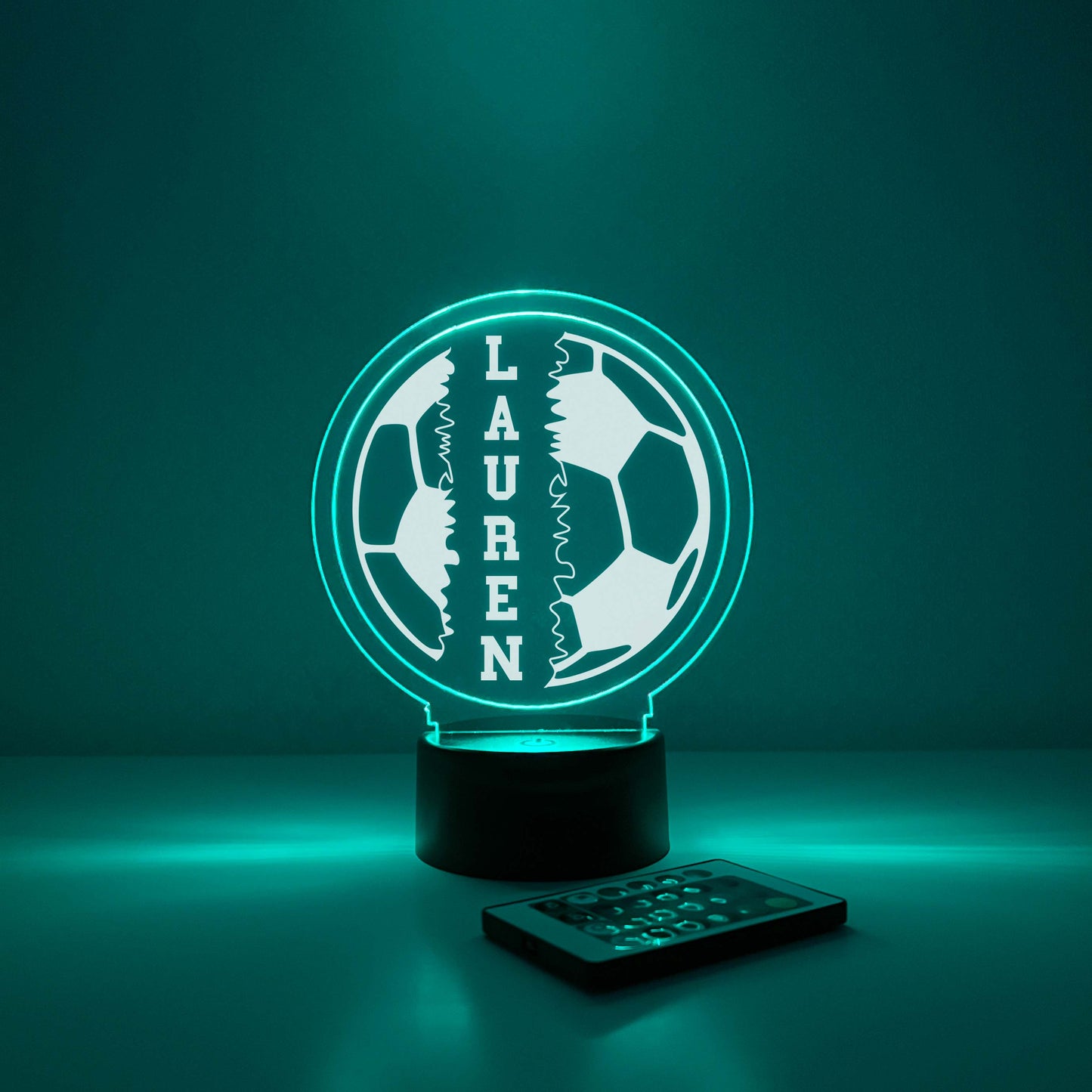 Soccer 3D Night Light, 16 Colors, Gift for Soccer Player, Personalized Gift, Desk Lamp, Sports Bedroom, Soccer LED Light