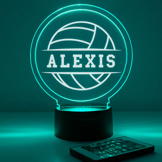 Volleyball 3D Night Light, 16 Colors, Gift for Volleyball Player, Desk Lamp, Sports Bedroom, Volleyball Gift, Senior Year Volleyball Gift