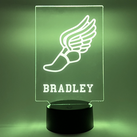 Track and Field Athlete Player Personalized LED Night Light Lamp - Custom Gift for Fans, Sports Bedroom, Game Room Decor, Remote Included