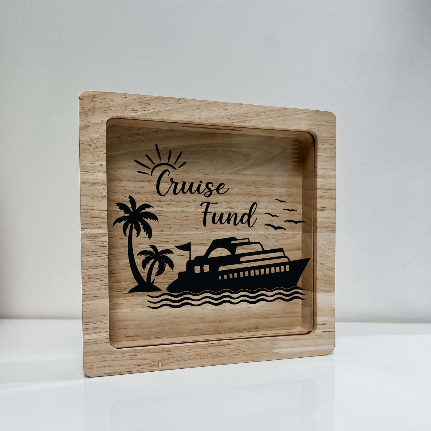 World Travel Shadow Box Personalized Adventure Memory Box Keepsake Bank Custom, Cruise Bank Fund, Saving Bank Frame Collection Memories Gift